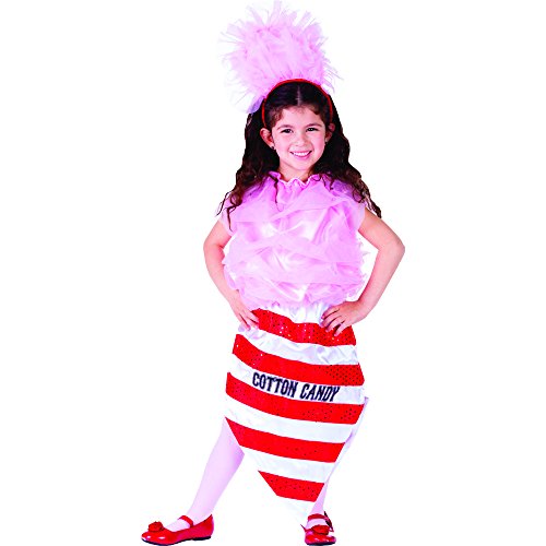 Dress Up America 750-L Zuckerwatte-Kostüm für kleine Mädchen, Mehrfarbig, Größe 12-14 Jahre (Taille: 86-96 Höhe: 127-145 cm) von Dress Up America