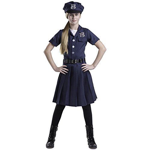 Dress Up America Mädchen-Polizistenkostüm – Halloween-Polizistenkostüm für Kinder – Set aus Kleid, Mütze und Gürtel Dress Up America Mädchen-Polizistenkostüm – Halloween-Polizistenkostüm für Kinder – Set aus Kleid, Mütze und Gürtel von Dress Up America
