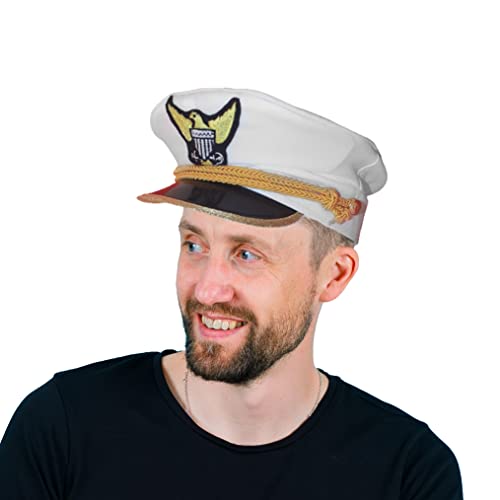Dress Up America Marineblauer Kapitäns-Admiral-Hut Für Erwachsene – Wunderschöner Anziehhut Für Rollenspiele von Dress Up America