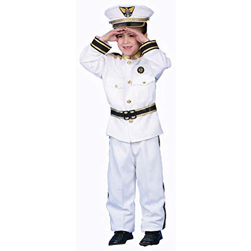 Dress Up America Navy Admiral Kostüm – Weiße Schiffskapitänsuniform für Kinder – Bootskapitänskostüm-Set für Jungen und Mädchen Dress Up America Navy Admiral Kostüm – Weiße Schiffskapitänsuniform für Kinder – Bootskapitänskostüm-Set für Jungen und Mädchen von Dress Up America