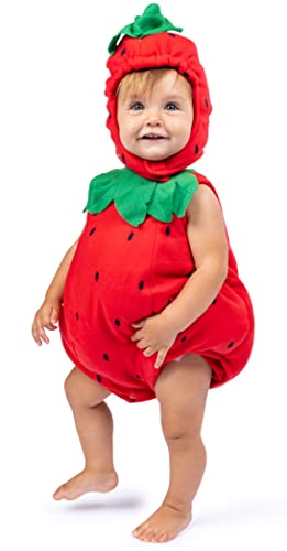 Dress up America Süßes Baby-Erdbeer-Kostüm, Größe 12-24 Monate (Gewicht: 10-13,5 kg, Höhe: 74-86 cm) von Dress Up America