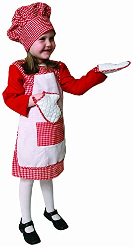 Dress Up America Red Gingham Girl Küchenchef kostüm-Set für Kinder von Dress Up America
