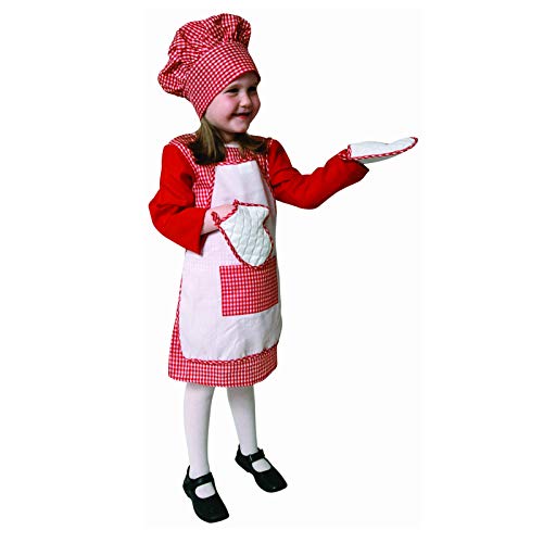 Dress Up America Rotes Gingham-Mädchen Küchenchef kostüm-Set für Kinder von Dress Up America