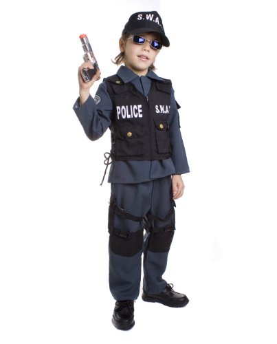 Dress Up America SWAT Kostüm Kinder - Deluxe S.W.A.T. Polizisten-Anziehset für Jungen und Mädchen - Rollenspielkostüm für Kinder von Dress Up America