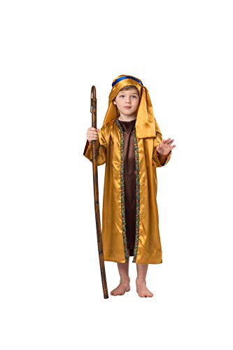 Dress Up America Shepherd Kinder-Kostüm - Biblische Kostüm-Set für Jungen - Brown und Gold Shepherds Dress Up für Kinder,M,(8-10) von Dress Up America