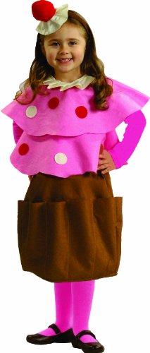 Dress Up America 706-T4 Cupcake-Kostüm Süßes kleines cremiges, Mehrfarbig, Größe 3-4 Jahre (Taille: 66-71 Höhe: 91-99 cm) von Dress Up America