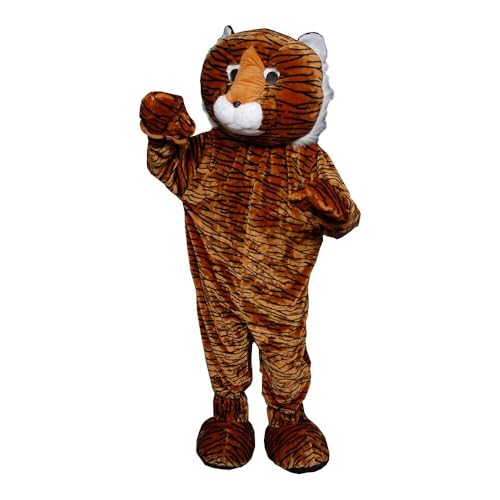 Dress Up America 354-Adult Scary Tiger Maskottchen Kostüm, Boys, Mehrfarbig, Einheitsgröße (Taille 60, Höhe 75 Zoll) von Dress Up America