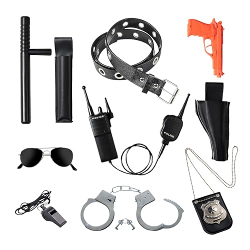 Dress Up America Ultimatives alles in einem polizei zubehör kinder -Rollenspielset für Kinder – enthält Pistole, Handschellen, Polizeiabzeichen und mehr, Halloween-Zubehör für die Polizei für Kinder Dress Up America Ultimatives alles in einem polizei zubehör kinder -Rollenspielset für Kinder – enthält Pistole, Handschellen, Polizeiabzeichen und mehr, Halloween-Zubehör für die Polizei für Kinder von Dress Up America