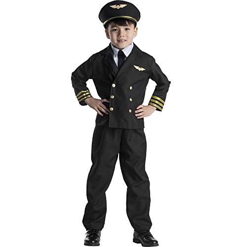 Dress Up America Pilotenkostüm für Jungen und Mädchen – Flugkapitänsuniform für Kinder – Rollenspiel- Piloten Kostüm Jungen - Verkleidung für Kinder Dress Up America Pilotenkostüm für Jungen und Mädchen – Flugkapitänsuniform für Kinder – Rollenspiel- Piloten Kostüm Jungen - Verkleidung für Kinder von Dress Up America