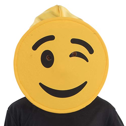 Dress Up America Zwinkert Emoji Maske für Kinder, lustige Kopf Maske Zubehör von Dress Up America