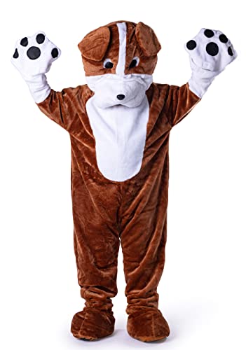 Dress Up America Bulldog Maskottchen Warm Kostüm, mehrfarbig, einheitsgröße (taille 60 zoll, höhe 75 zoll), 658-Adult von Dress Up America