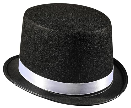 Dress Up America Zylinder für Kinder und Erwachsene – schwarzer Zauberer-Partyhut – formeller Smoking-Hut – Unisex von Dress Up America