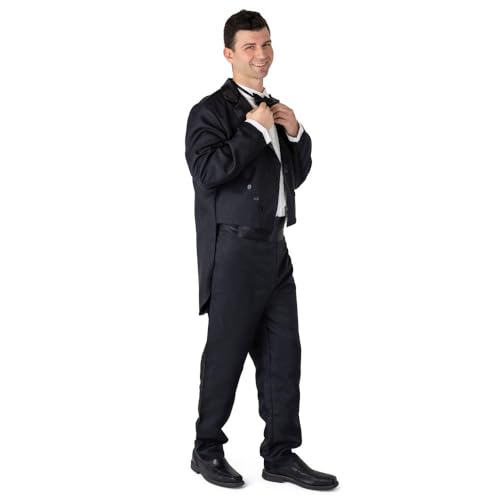 Dress Up America Butler-Kostüm Für Erwachsene – Schwarzer Smoking-Kostüm-Set – Herren-Frack-Smoking-Kostüm Dress Up America Butler-Kostüm Für Erwachsene – Schwarzer Smoking-Kostüm-Set – Herren-Frack-Smoking-Kostüm von Dress Up America