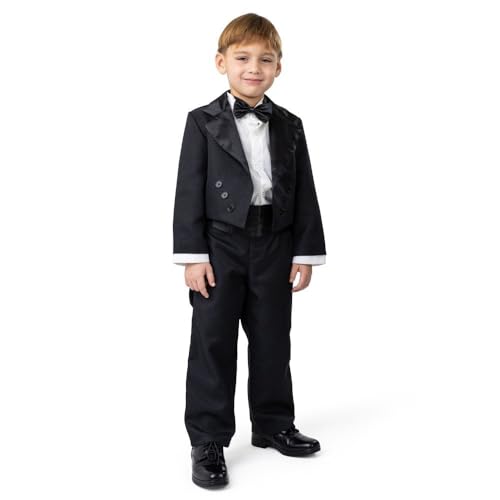 Dress Up America Butler-Kostüm Für Kinder – Schwarzer Smoking-Kostüm-Set – Jungen-Frack-Smoking-Kostüm Dress Up America Butler-Kostüm Für Kinder – Schwarzer Smoking-Kostüm-Set – Jungen-Frack-Smoking-Kostüm von Dress Up America