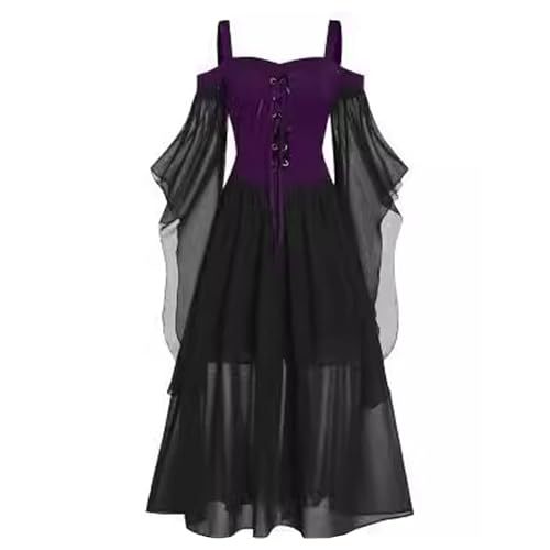 Dressnu Halloween Hexe Halfter Träger Big Swing Kleid Kleider Lange Kleider Dunkelviolett L Dressnu Halloween Hexe Halfter Träger Big Swing Kleid Kleider Lange Kleider Dunkelviolett L von Dressnu