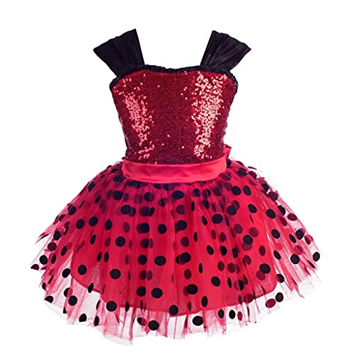 Dressy Daisy Marienkäfer-Kostüm für Mädchen, Tutu, Kostümparty, gepunktet, Größe 4T/5T, Rot Dressy Daisy Marienkäfer-Kostüm für Mädchen, Tutu, Kostümparty, gepunktet, Größe 4T/5T, Rot von Dressy Daisy