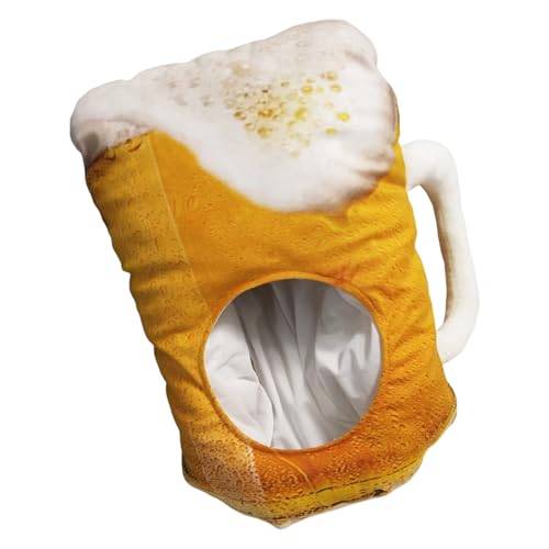 Dreuhuing Bierhut,Bierkrug Partyhut - Leichtes Cosplay Kopfwerk für Bar Halloween Karneval Bühne Maskerade Fotografie Oktoberfest Dreuhuing Bierhut,Bierkrug Partyhut - Leichtes Cosplay Kopfwerk für Bar Halloween Karneval Bühne Maskerade Fotografie Oktoberfest von Dreuhuing