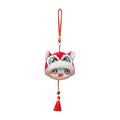 Dreuhuing Chinesische Schlangen-Stofftiere, Cartoon-Schlangenjahr-Souvenir, Maskottchen, Puppe mit Tanz-Löwen-Hut, Rucksack-Anhänger, Ornamente, Schlangenplüsch, Plüsch-Schlüsselzubehör für Dreuhuing Chinesische Schlangen-Stofftiere, Cartoon-Schlangenjahr-Souvenir, Maskottchen, Puppe mit Tanz-Löwen-Hut, Rucksack-Anhänger, Ornamente, Schlangenplüsch, Plüsch-Schlüsselzubehör für von Dreuhuing