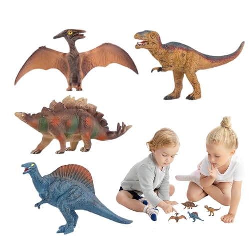 Dreuhuing Dinosaurierspielzeug für Kinder, Dinosaurierspielzeug,Packung von 4 tragbaren Dinosaurier -Figur -Modellen - Tierfiguren, Kuchen -, Ostereierfüller, Sammelminiaturen zum Geburtstag Dreuhuing Dinosaurierspielzeug für Kinder, Dinosaurierspielzeug,Packung von 4 tragbaren Dinosaurier -Figur -Modellen - Tierfiguren, Kuchen -, Ostereierfüller, Sammelminiaturen zum Geburtstag von Dreuhuing