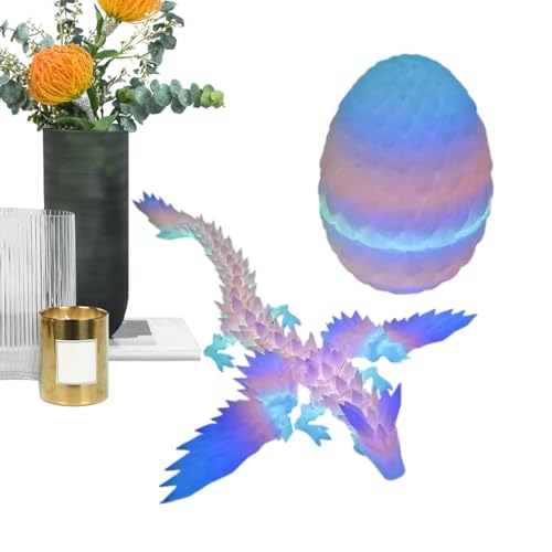 Dreuhuing Dragon Eier, 3D -gedruckte Tiere | 3D Dragon Egg,Articulated Action Überraschung Kreatives Stressabbau Spielzeug 360-Grad-Rotatable Safe -Stuffers für Geburtstagsfeier von Dreuhuing