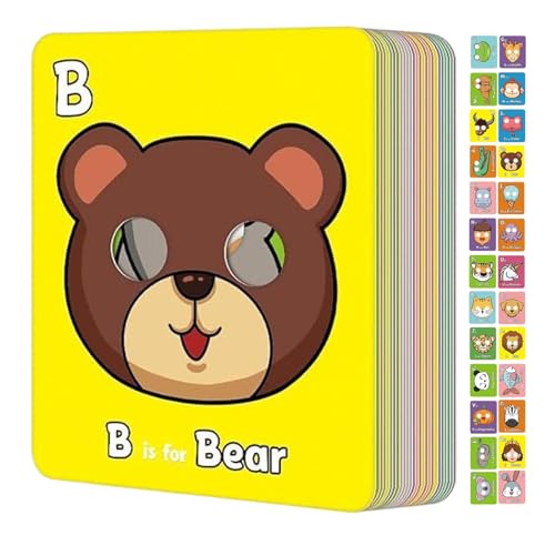 Dreuhuing Lernkarten | Pädagogische Lernkarten mit Tierbuchstaben für Kinder von 3 bis 5 Jahren | Pädagogisches Interaktives Spielzeug Für Geburtstag Reisen Kindergarten Autofahrten Weihnachten von Dreuhuing