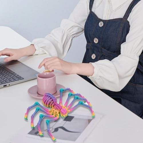 Dreuhuing Spinnen-Fidget-Spielzeug, 3D-gedrucktes Spinnen-Fidget - Executive Desk Toys Riesenspinne,Schreibtischspielzeug zum Stressabbau, Schreibtischspielzeug für Erwachsene, bewegliche 3D-Spinne von Dreuhuing