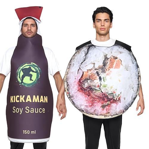 Dreuhuing Sushi Kostüm,Sojasauce Verkleidung - Kostüm-Set Bequem Für Karneval Halloween Familienfeste Festivals von Dreuhuing