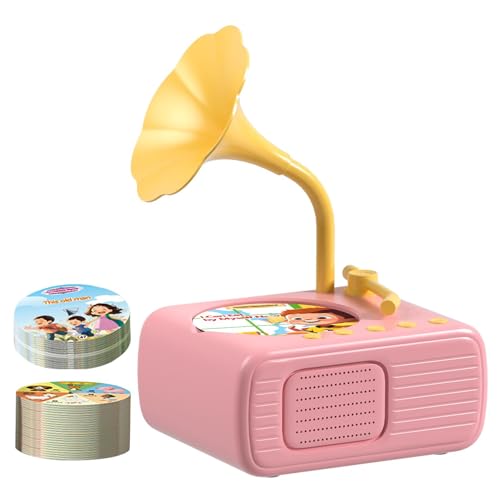 Grammophon für Kinder, Kinder Grammophon mit 96 Karten, Musikspieler und Geschichtenerzählspielzeug, Plattenspieler, Interaktives Plattenspieler Spielzeug, Geschenk für Geburtstag Grammophon für Kinder, Kinder Grammophon mit 96 Karten, Musikspieler und Geschichtenerzählspielzeug, Plattenspieler, Interaktives Plattenspieler Spielzeug, Geschenk für Geburtstag von Dreuhuing