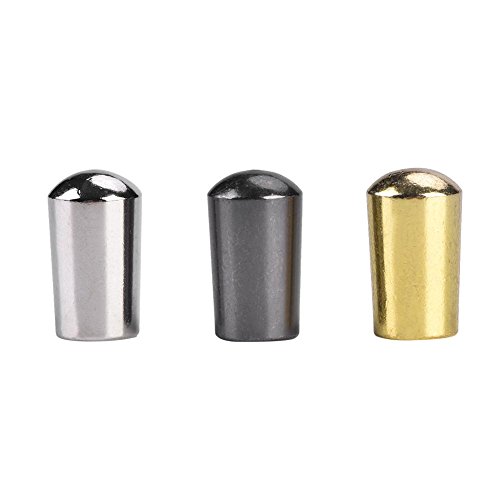 3Pcs TIPP für Guitar Switch, 3-Wege-Kippschalter Knob Copper Tip School Supplies für LP EPI E-Gitarre(Schwarz Silber und Golden) School Supplies von Drfeify