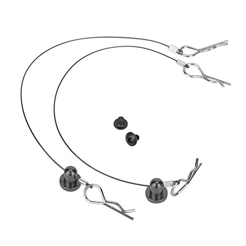 Auto Karosserie Clip, RC Teile Anti-verloren Körper Shell Draht Clip Pin RC Auto Shell Draht-Clip, Retainer Clip für RC Auto Fernbedienung Auto (BLACK) von Drfeify