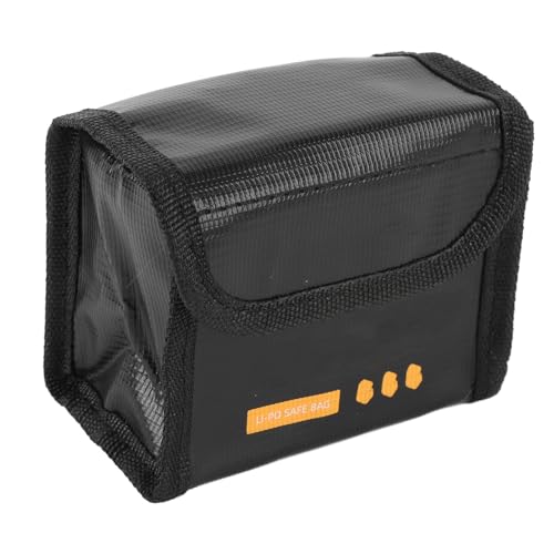 Brandbatterie Batterie, Tragbare Nylon -Drohnen -Batteriespeicherbeutel für Drohnenzubehör (3 Batterien Kapazität) von Drfeify