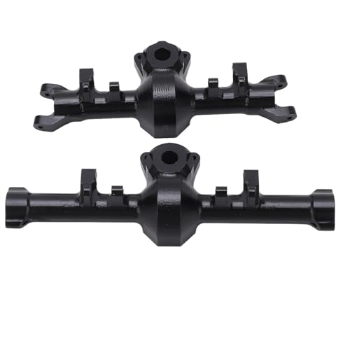 Drfeify 1/24 CNC Aluminiumlegierung Vordere Hinterachehäuser für Axiales SCX24 RC -Simulationsauto, Verbesserung der Leistung und Genauigkeit, für RC -Sammler, 66x22 Mm Grenzgröße (Black) von Drfeify
