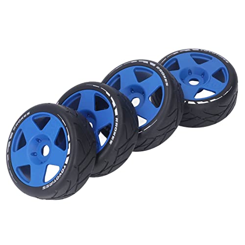 Drfeify 1/8 GT RC-Räder, 4 Stück RC On Road-Räder mit 17-mm-Adapter RC-Ersatzreifen für 1/8 RC On Road-Rennwagen (Blue) von Drfeify