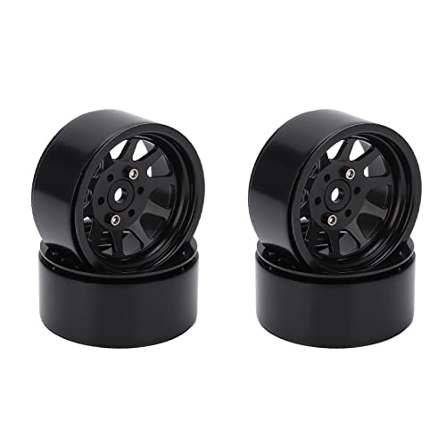 Drfeify 1,9 -Zoll -Radniederschlag von 1,9 Zoll Stabiler Leistung für Axiale SCX10 90046: 10 RC Crawler, RC Autofelgen für D90, 4 PCs (Black) von Drfeify
