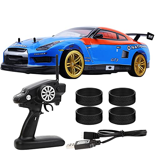 Drfeify 1:10 RC Car, 2.4G Fernbedienung Drift Rennwagen RC Modell Fahrzeugspielzeug für Kinder Geschenk(Dual Battery), Automodellmaschine von Drfeify