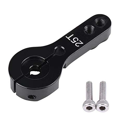 Drfeify 25mm 25T Zähne Metall Servo Horn Arm mit Schraube Ersatzteile Passend Power Tool Accessories für Futaba Savox Xcore HL HSP HD Servomotoren(Schwarz) von Drfeify