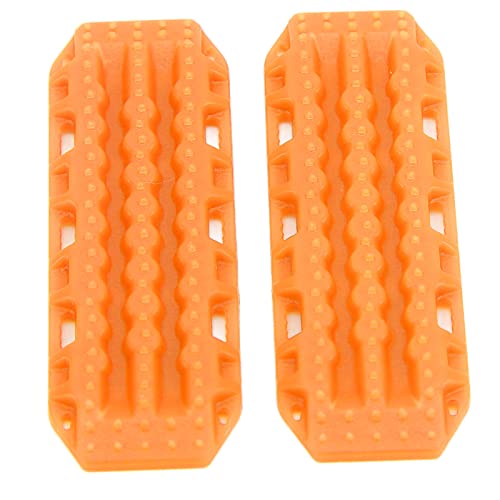 Drfeify 2PCS RC Sandleiter, Kunststoff RC Recovery Ramps Board für Axial SCX24 1/24 RC Crawler Upgrade Teile (ORANGE) von Drfeify