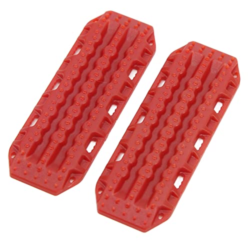 Drfeify 2PCS RC Sandleiter, Kunststoff RC Recovery Ramps Board für Axial SCX24 1/24 RC Crawler Upgrade Teile (Rot) von Drfeify