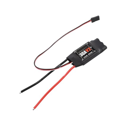 Drfeify 30a RC Bürstenloser ESC für Feste Flügelquadcopter, Multi-Achsen-Rennspuren mit 3,5-mm-Bananen-Frauenanschluss, 2-4S Lipo von Drfeify