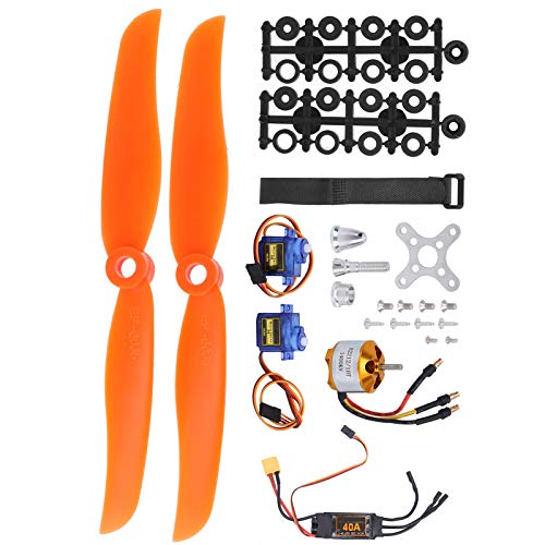 Drfeify 40A XT60T ESC- und SG90 -Servomotor Kit für RC Aircraft FPV mit 8060 Propeller Set für RC Drohnen und Hubschrauber Drfeify 40A XT60T ESC- und SG90 -Servomotor Kit für RC Aircraft FPV mit 8060 Propeller Set für RC Drohnen und Hubschrauber von Drfeify