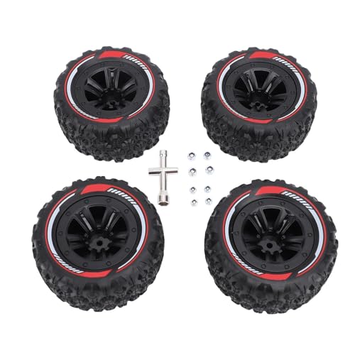 Drfeify 4PCS -Skala Offroad -Reifen 12mm Hex RC Car Crawler Reifen Setzen Sie Zubehör für 1/14 1/16 RC -Auto (Black) von Drfeify