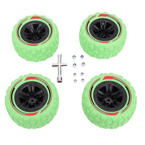Drfeify 4PCS -Skala Offroad -Reifen 12mm Hex RC Car Crawler Reifen Setzen Sie Zubehör für 1/14 1/16 RC -Auto (Green) von Drfeify