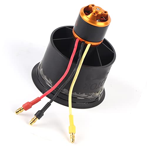 Drfeify 50 Mm 50 Mm Elektrischer Lüfter 12 Leistungsstarke 12 Lüfterblase ohne Motor für RC -Flugzeuge, Aluminiumlegierung+Kunststoff+Kupfer (5000kV gegen den Uhrzeigersinn) von Drfeify