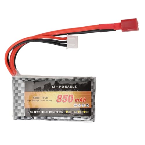 Drfeify 850 MAh 2S 25C RC Truck LiPo Akku, RC Truck LiPo Akku mit T-Stecker für XLH Q903 Q901 Q902 1/16 2845 Brushless RC Racing Truck Drfeify 850 MAh 2S 25C RC Truck LiPo Akku, RC Truck LiPo Akku mit T-Stecker für XLH Q903 Q901 Q902 1/16 2845 Brushless RC Racing Truck von Drfeify