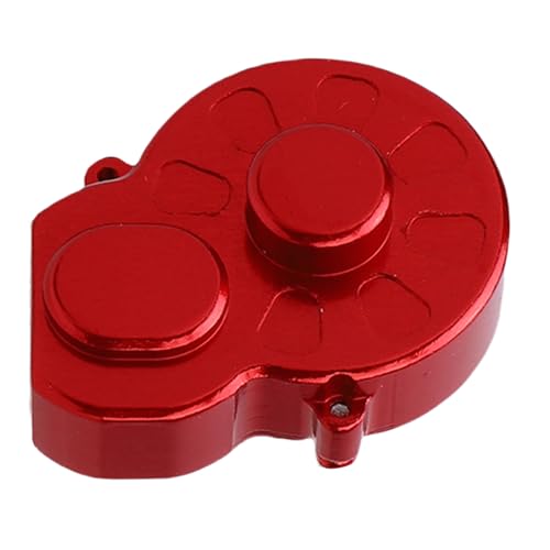 Drfeify Aluminiumgetriebegehäuseabdeckung, CNC Bearbeitete Luft- und Raumfahrtgrad, Wärmeabteilung, Gewichtsreduzierung, Kompatibel mit Losi B T 1/24 RC -Auto, Schwarz (Rot) von Drfeify