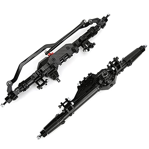Drfeify Aluminiumlegierung RC Vordere Hinterachse für Axiale Wraith RR10 - Leichtes und Korrosionsbeständiges Upgrade für RC -Lüfter (Black) von Drfeify
