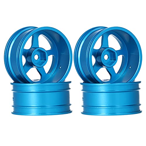 Drfeify Aluminiumlegierung RC Wheel Rand Hubs, Langlebige Upgrade -Teile für MN86 1/12 RC Crawler, 4 PCs (Blue) von Drfeify