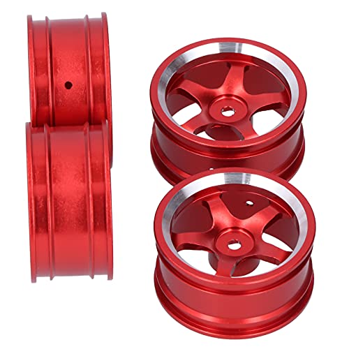 Drfeify Aluminiumlegierung RC Wheel Rand Hubs, Langlebige Upgrade -Teile für MN86 1/12 RC Crawler, 4 PCs (Rot) von Drfeify