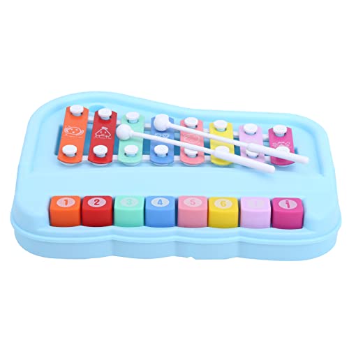 Drfeify Baby Klavier Xylophon Musikspielzeug für Kinder 8 Skala Mini Klavier, Kindermusikinstrumentset | Sicherheitsplastikmaterial (Blue) von Drfeify