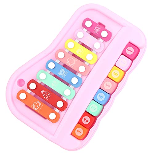 Drfeify Baby Klavier Xylophon Musikspielzeug für Kinder 8 Skala Mini Klavier, Kindermusikinstrumentset | Sicherheitsplastikmaterial (PINK) von Drfeify